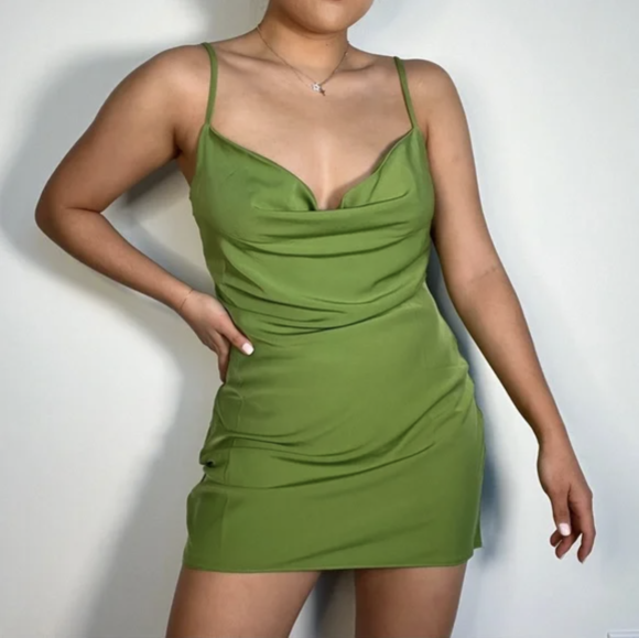 Cowl Neck Mini Dresses